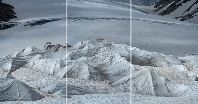 High in the Alps, Giant Blankets Slow a Glacier's Ice Melt